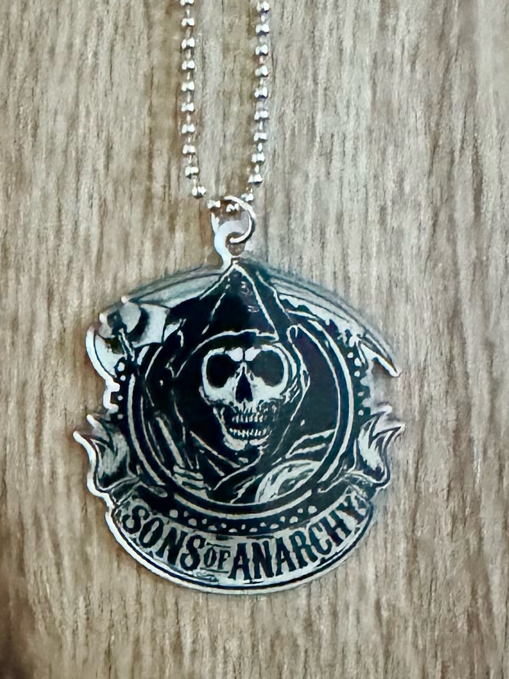 Sons of Anarchy Grim Reaper Silver Pendant Necklace Official FX TV Show Merch